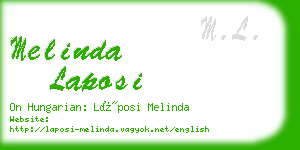 melinda laposi business card